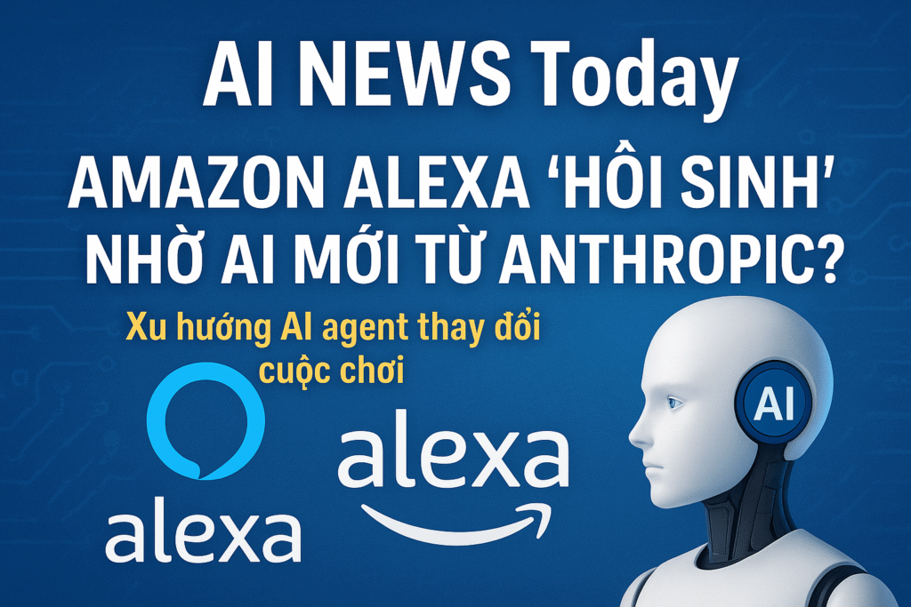 AI NEWS Today Amazon Alexa “hồi sinh” nhờ AI mới từ Anthropic Xu hướng AI agent thay đổi cuộc chơi!